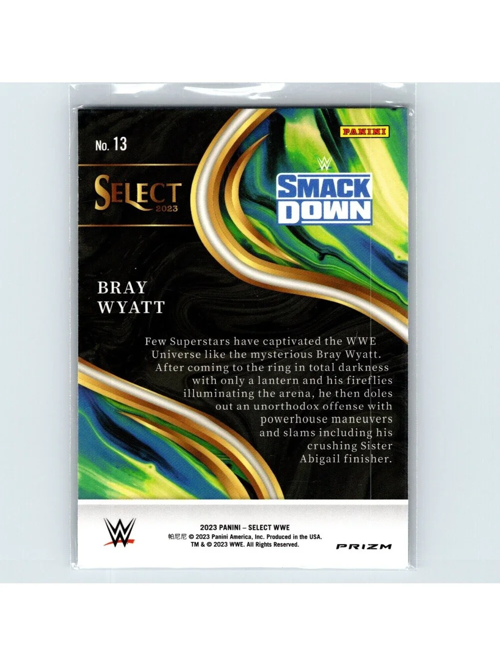 2023 Panini Select WWE Bray Wyatt #13 Sensations Silver Flash SmackDown